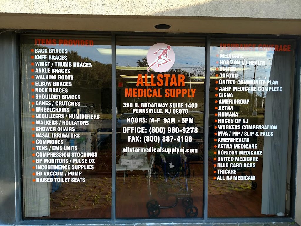 ALLSTAR MEDICAL SUPPLY | Concorde Professional Building, 390 N Broadway #1400, Pennsville Township, NJ 08070 | Phone: (800) 980-9278