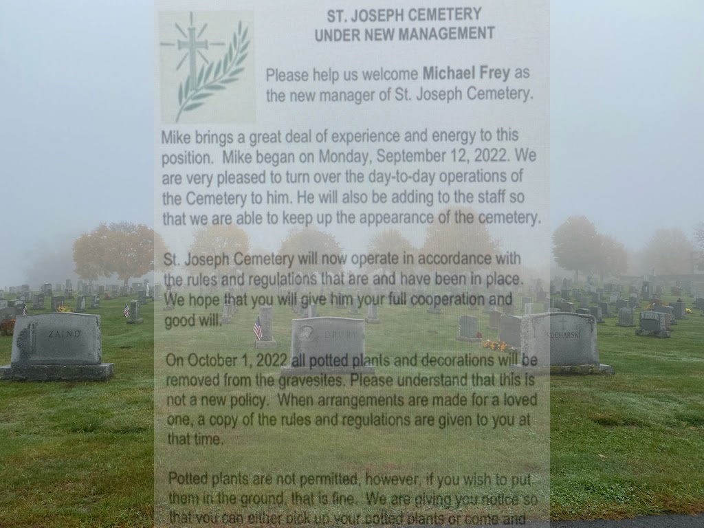 St Joseph Cemetery | 522 Terryville Ave, Bristol, CT 06010 | Phone: (860) 589-2105