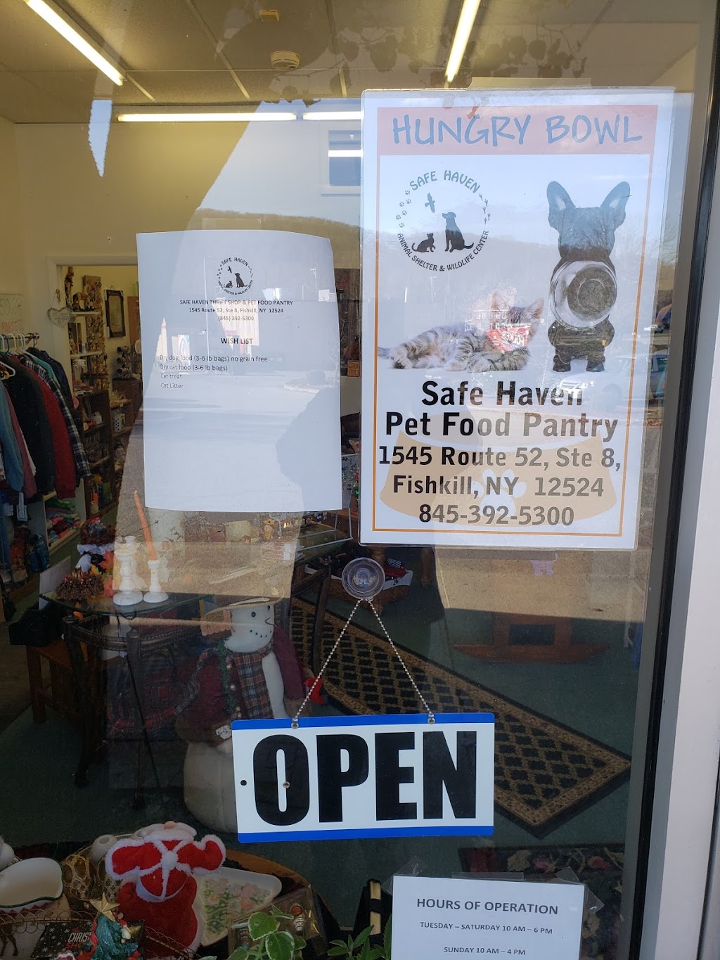 Safe Haven Thrift Shop & Pet Food Pantry | 1545 NY-52 Suite 8, Fishkill, NY 12524 | Phone: (845) 392-5300