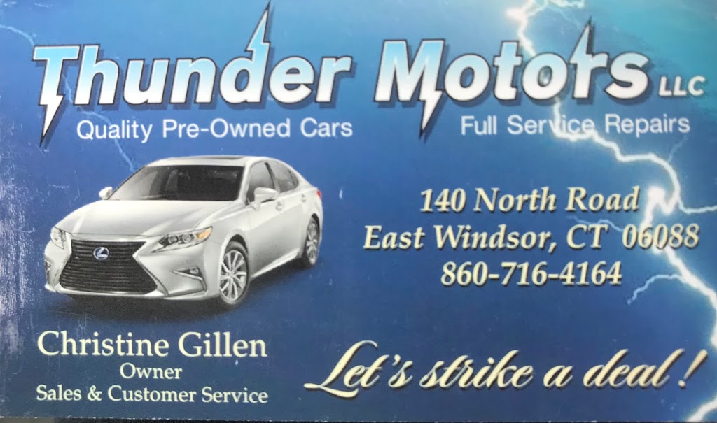 THUNDER MOTORS | 140 N Rd, East Windsor, CT 06088 | Phone: (860) 416-3806