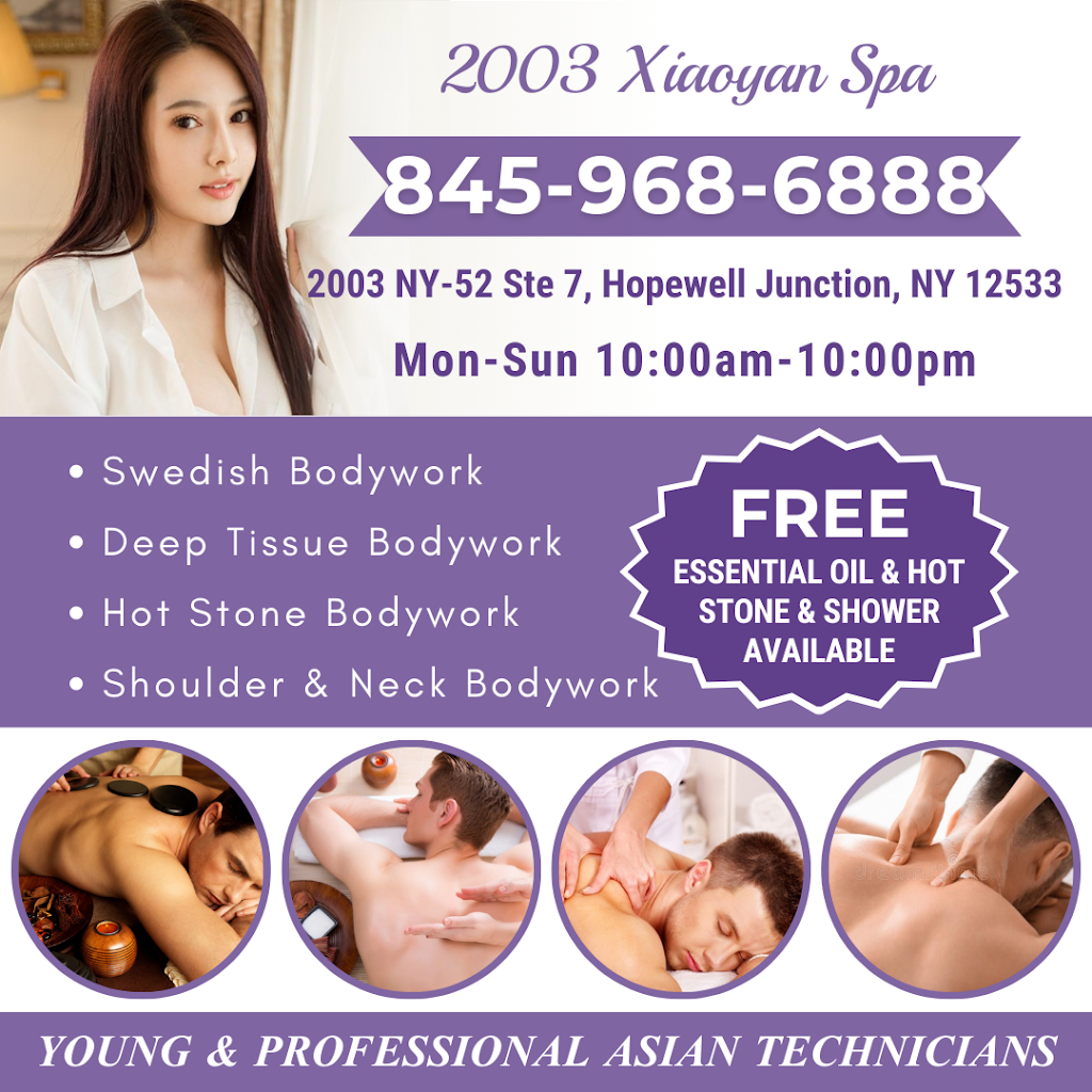 2003 Xiaoyan Spa | 2003 NY-52, Hopewell Junction, NY 12533 | Phone: (845) 968-6888