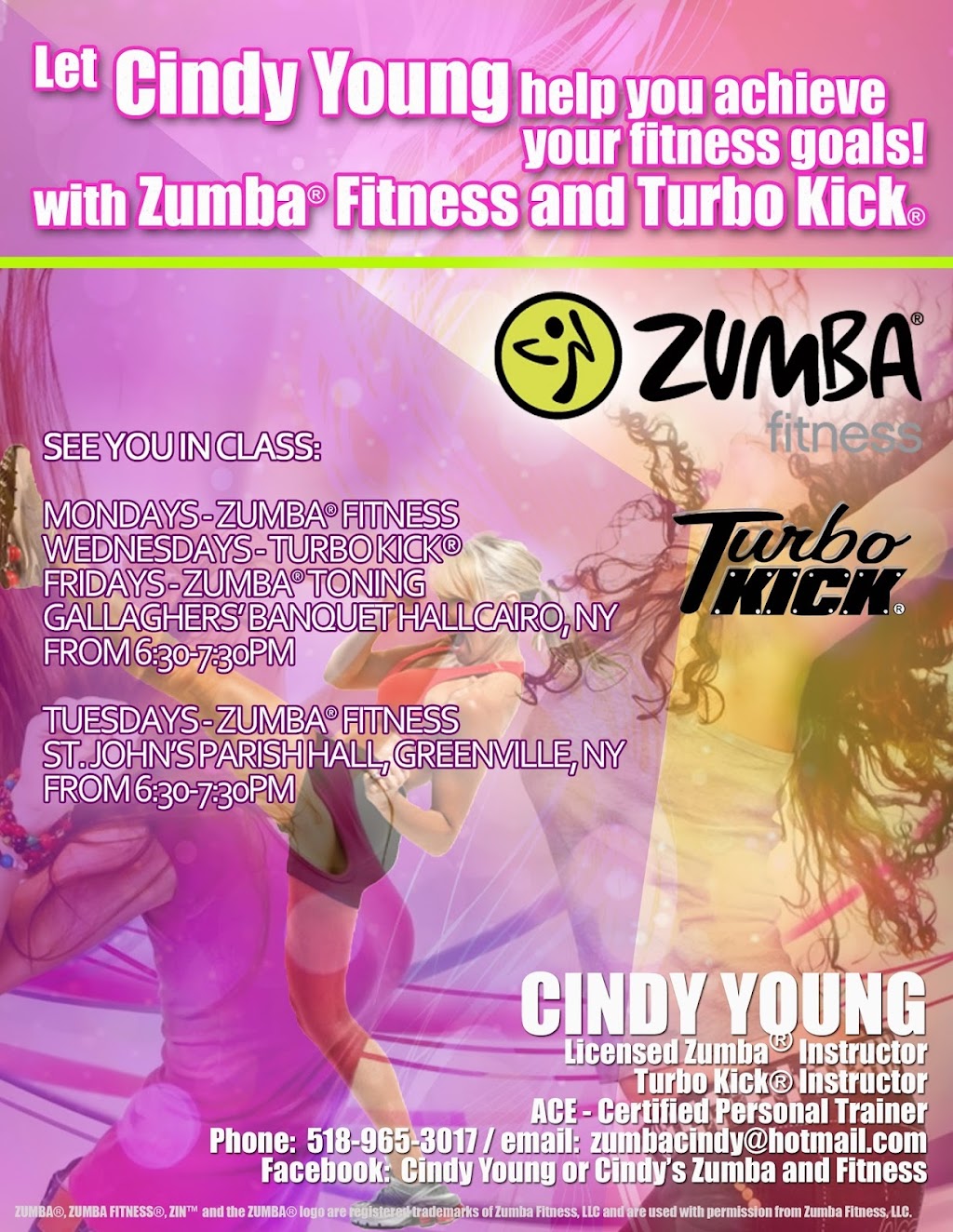 Cindys Zumba and Fitness | 513 Main St, Cairo, NY 12413 | Phone: (518) 965-3017