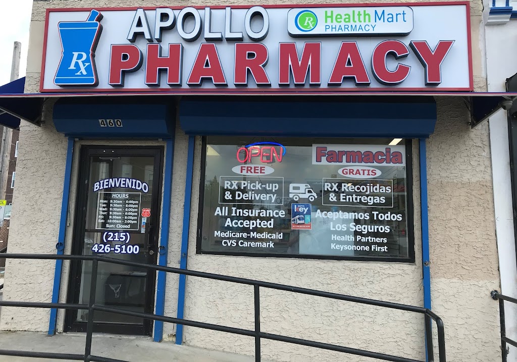Apollo Pharmacy | 460 W Lehigh Ave, Philadelphia, PA 19133 | Phone: (215) 426-5100