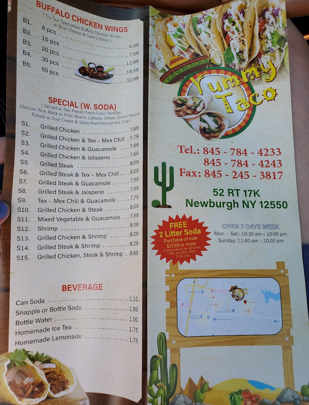 Yummy Taco | 50 Rt 17K, Target, Plaza Suite 8, Newburgh, NY 12550 | Phone: (845) 784-4233