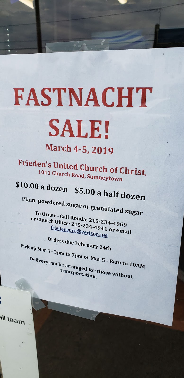 Friedens United Church-Christ | 1011 Church Rd, Sumneytown, PA 18084 | Phone: (215) 234-4941