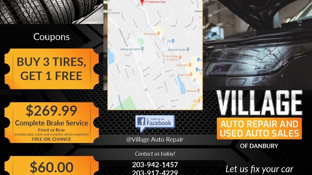 Village auto repair and sales | 61C Padanaram Rd, Danbury, CT 06811 | Phone: (203) 917-4229