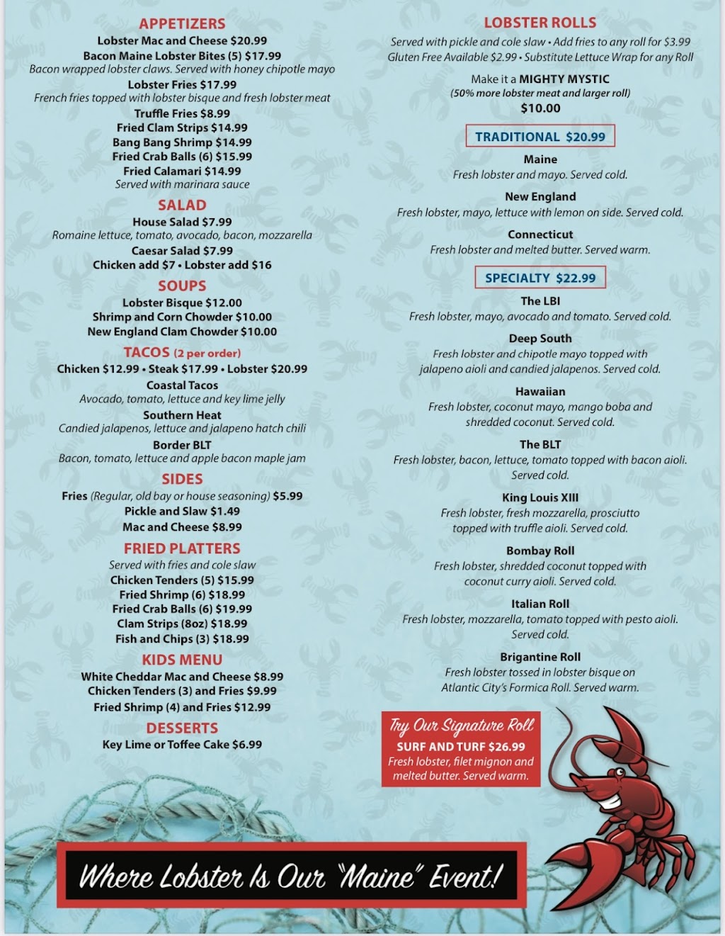 Mystic Lobster Roll Co. Brigantine | 4204 Harbor Beach Blvd, Brigantine, NJ 08203 | Phone: (609) 264-5722