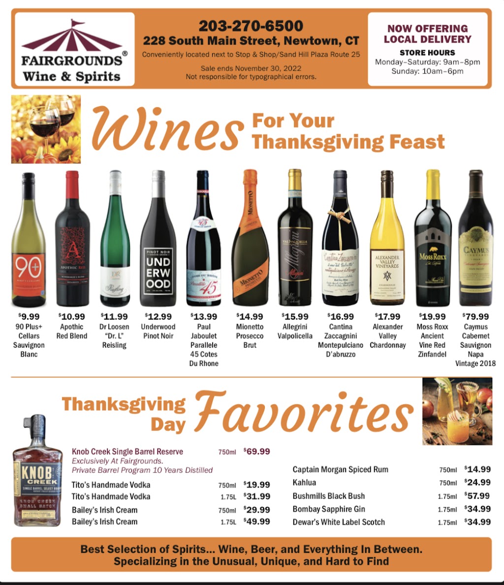 Fairgrounds Wine and Spirits | 228 S Main St, Newtown, CT 06470 | Phone: (203) 270-6500