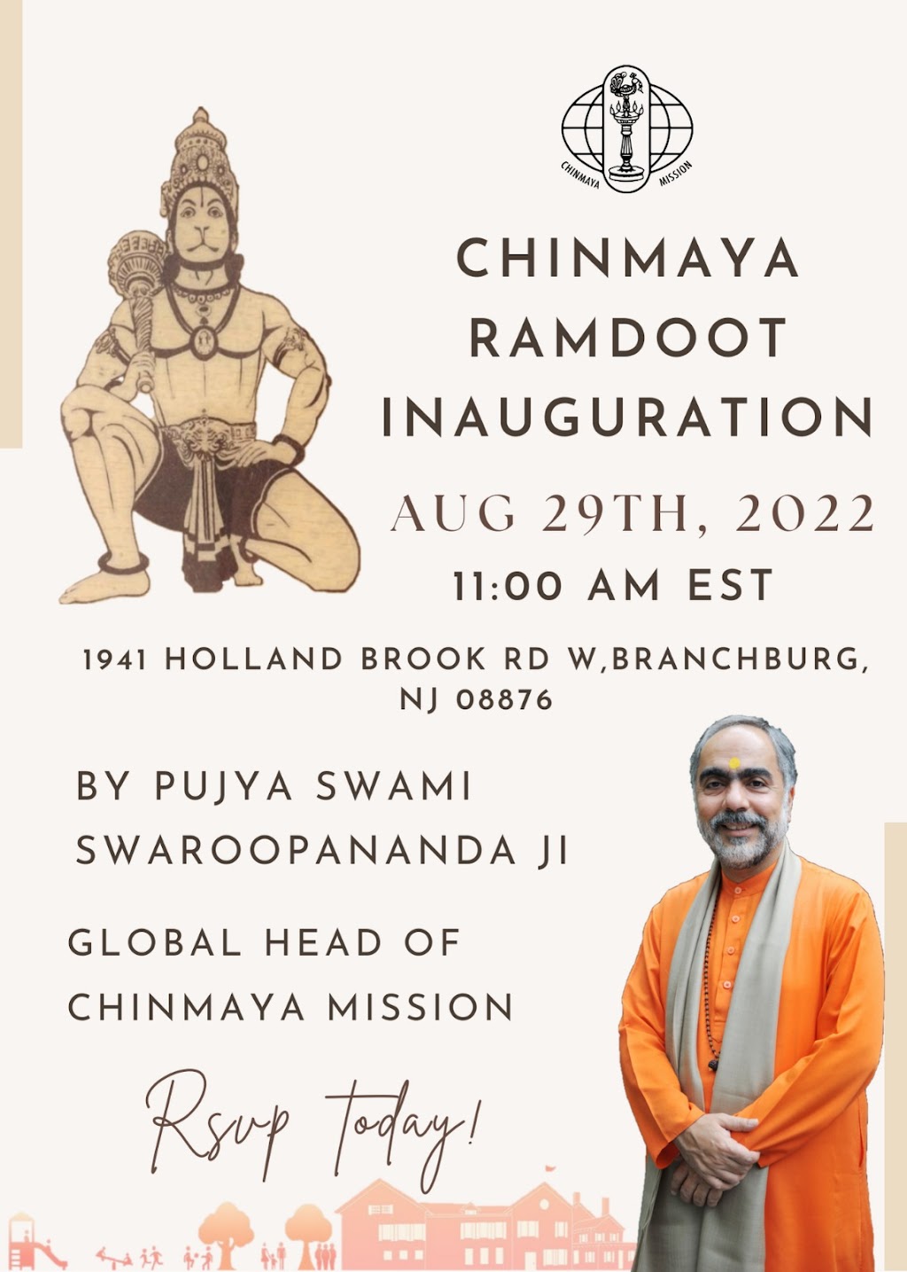 Chinmaya Ramdoot Heritage Center | 1941 Holland Brook Rd, Branchburg, NJ 08876 | Phone: (726) 666-0644
