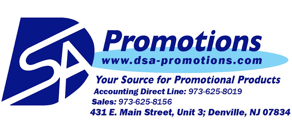 DSA Promotions | 431 E Main St #3, Denville, NJ 07834 | Phone: (973) 625-7760