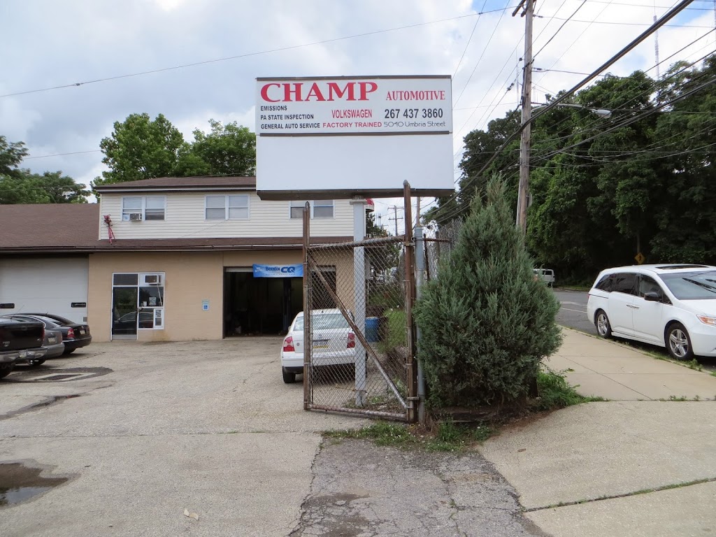 Champ Automotive Services | 5040 Umbria St, Philadelphia, PA 19128 | Phone: (267) 437-3860