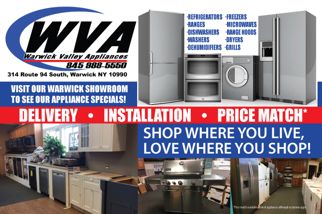 Warwick Valley Appliances | 314 NY-94 S, Warwick, NY 10990 | Phone: (845) 988-5550