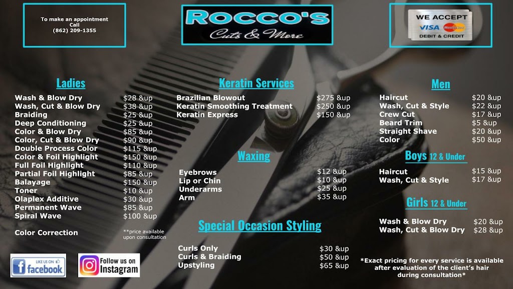 Roccos Cuts & More | 321 Mt Hope Ave, Rockaway, NJ 07866 | Phone: (862) 209-1355