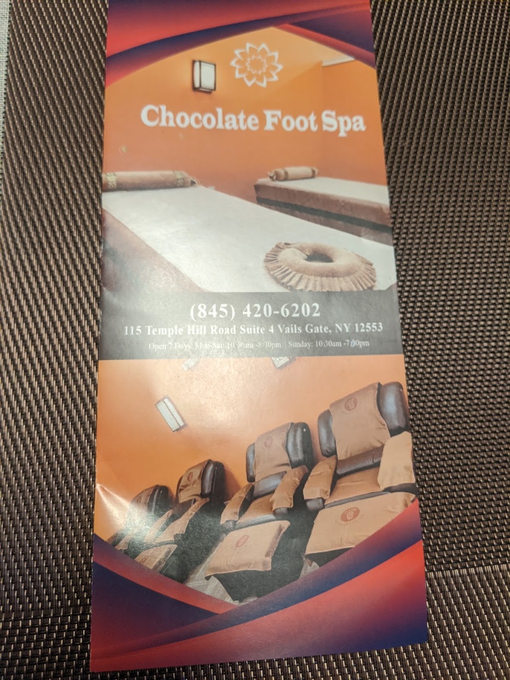 Chocolate Foot Spa | 113 Temple Hill Rd, New Windsor, NY 12553 | Phone: (845) 420-6202