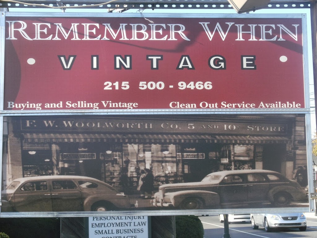 Remember When Vintage | 306 Huntingdon Pike, Rockledge, PA 19046 | Phone: (215) 500-9466