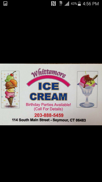 Whittemore Ice Cream | 114 S Main St, Seymour, CT 06483 | Phone: (203) 888-6559