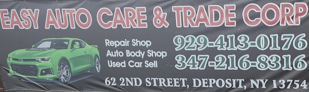 Easy Auto Care & Trade Corp | 62 2nd St, Deposit, NY 13754 | Phone: (929) 413-0176