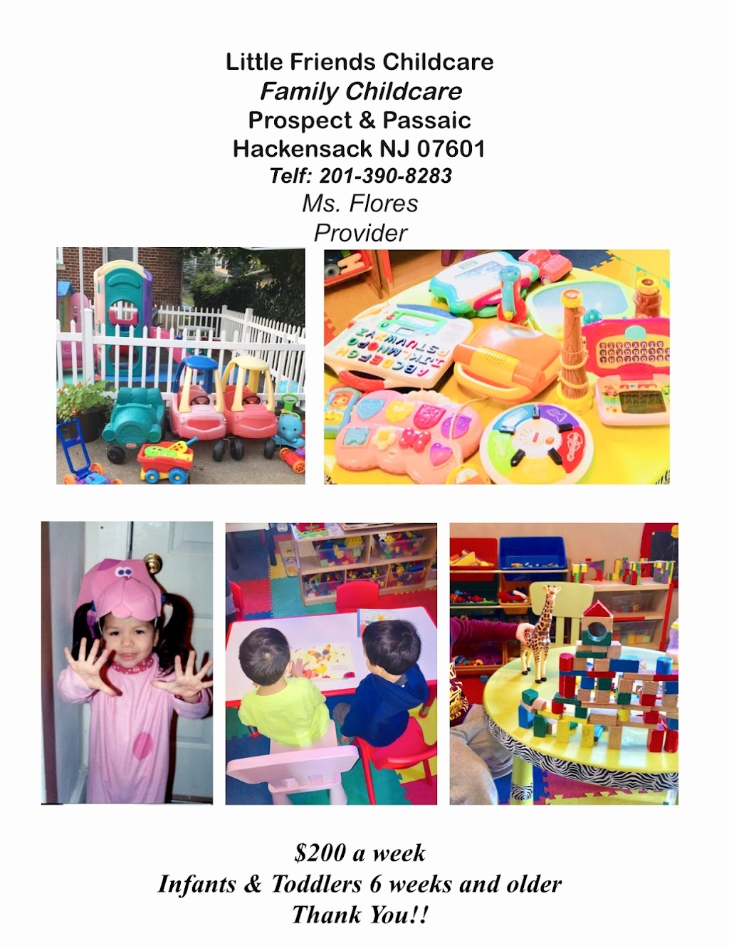 Little Friends Child Care, Hackensack NJ 07601 | 420 Prospect Ave, Hackensack, NJ 07601 | Phone: (201) 390-8283