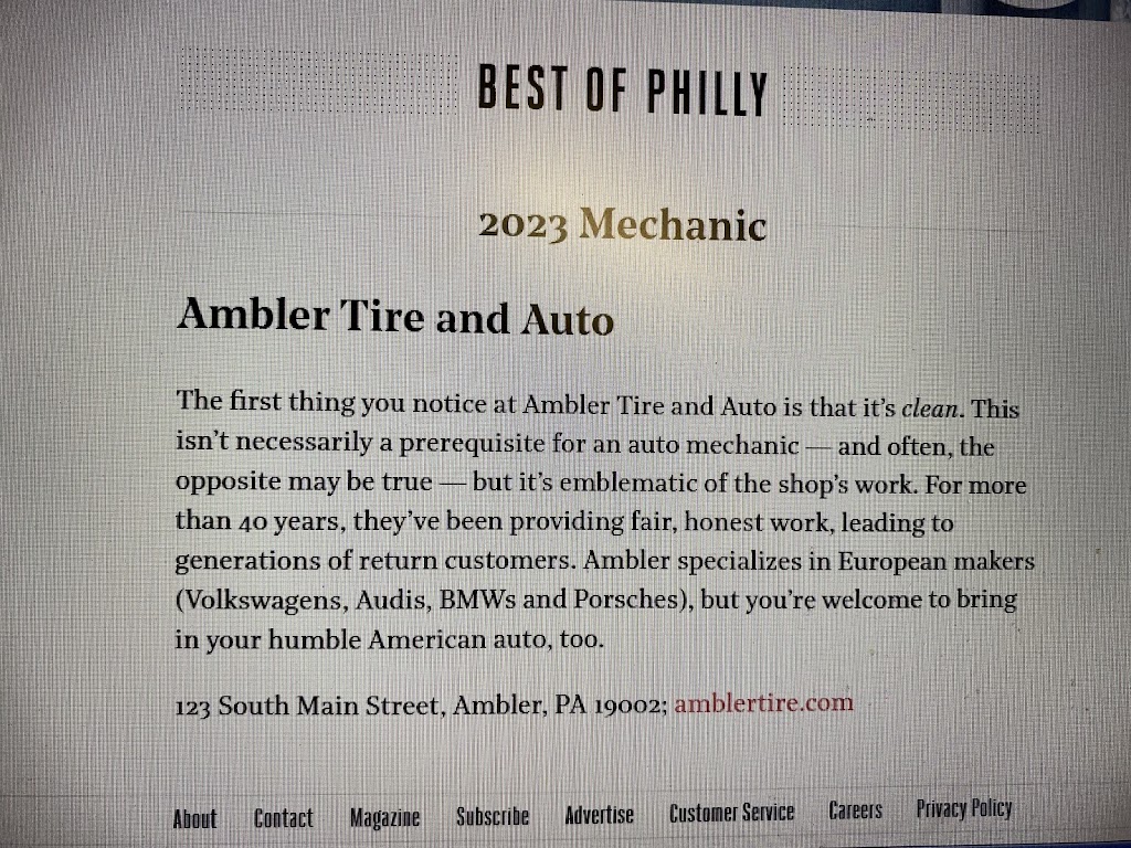 Ambler Tire & Auto | 123 S Main St, Ambler, PA 19002 | Phone: (215) 646-9150