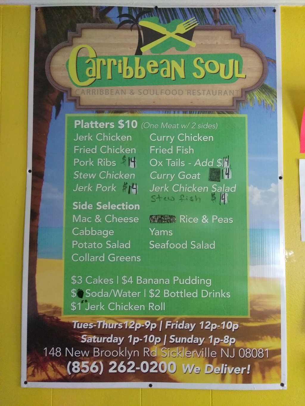 Caribbean Soul | 408 N Main St, Williamstown, NJ 08094 | Phone: (856) 513-6028