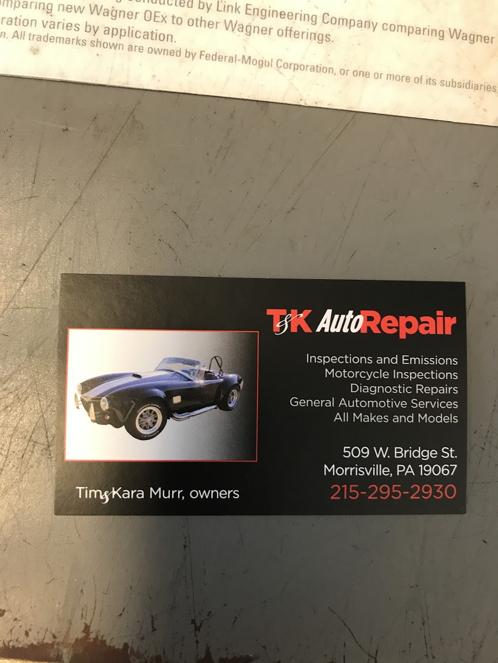 T & K Auto Repair Inc | 509 W Bridge St, Morrisville, PA 19067 | Phone: (215) 295-2930