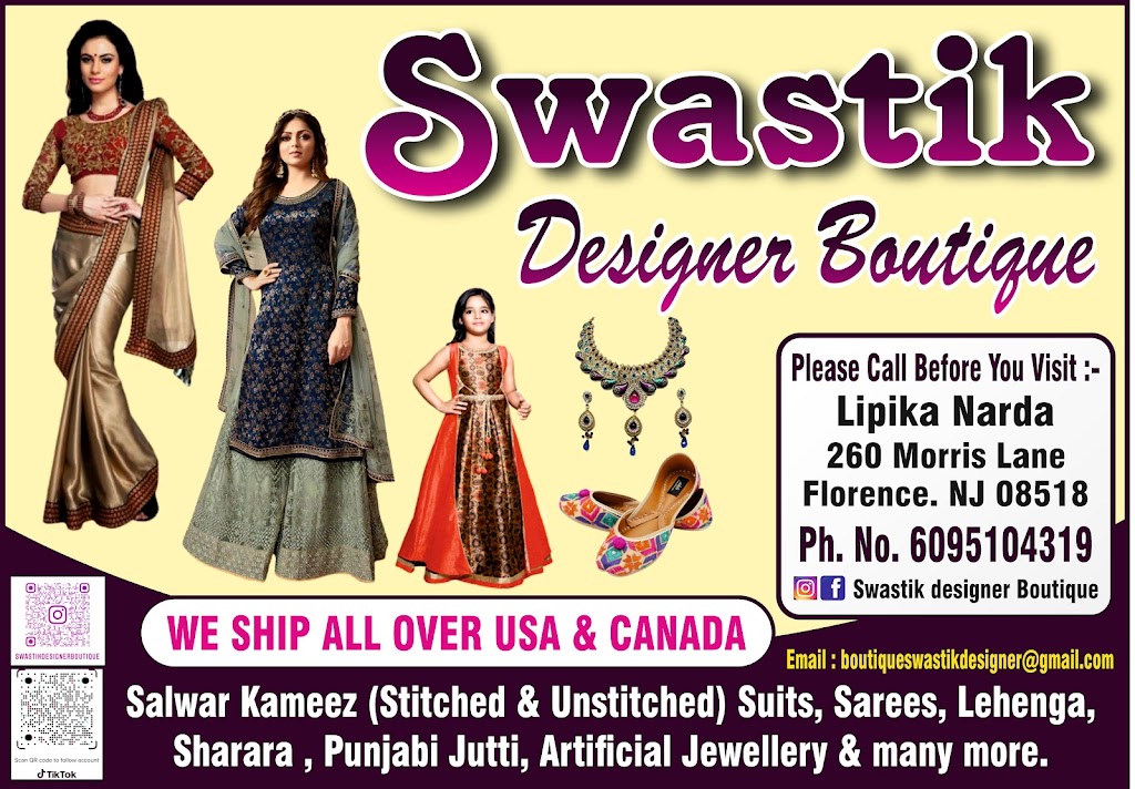 Swastik Designer Boutique | 4 Latham Ln, Burlington, NJ 08016 | Phone: (609) 510-4319