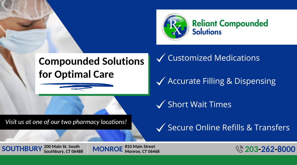 Reliant Compounded Solutions, Monroe | 810 Main St, Monroe, CT 06468 | Phone: (203) 445-9171