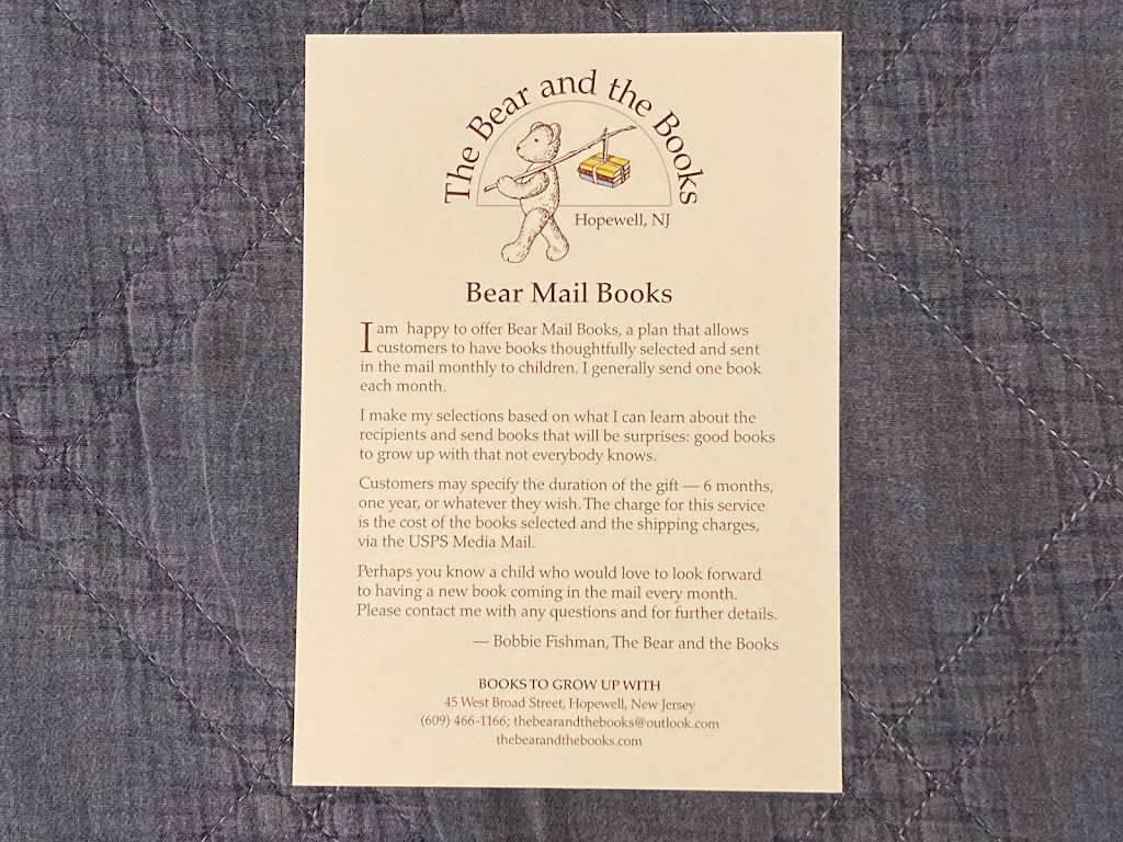 The Bear and the Books | 45 W Broad St, Hopewell, NJ 08525 | Phone: (609) 466-1166