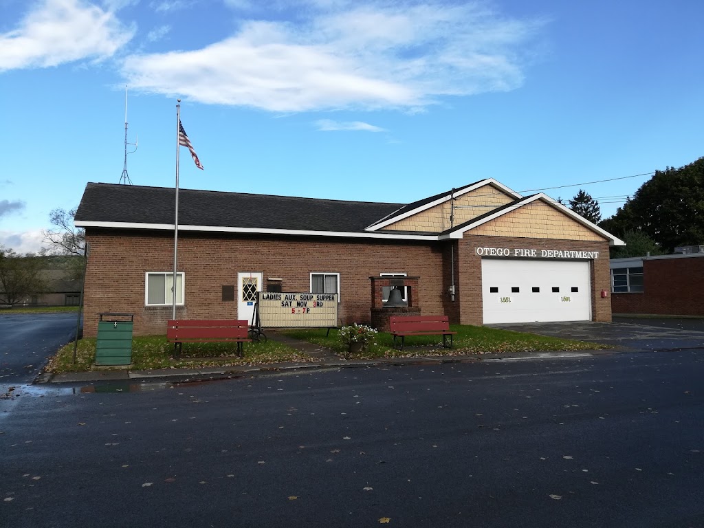 Otego Fire Department | Mailing address is PO BOX 467, OTEGO NY 13825; Physically, Located at, 5 River St, Otego, NY 13825 | Phone: (607) 988-7911