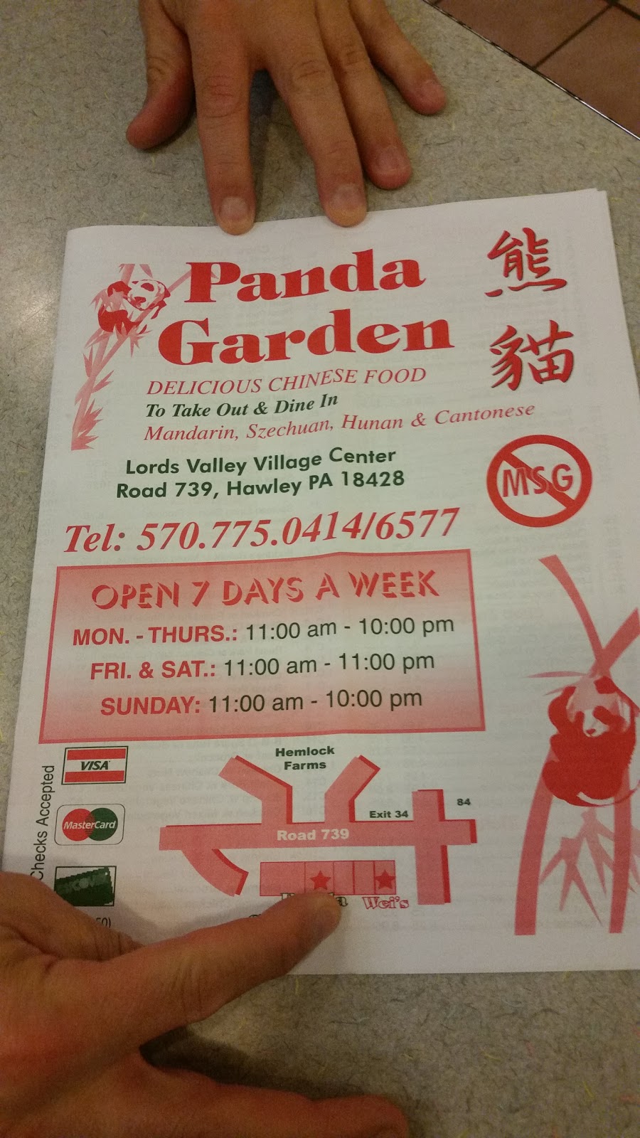Panda Garden | 123 Village Center Dr, Hawley, PA 18428 | Phone: (570) 775-0414