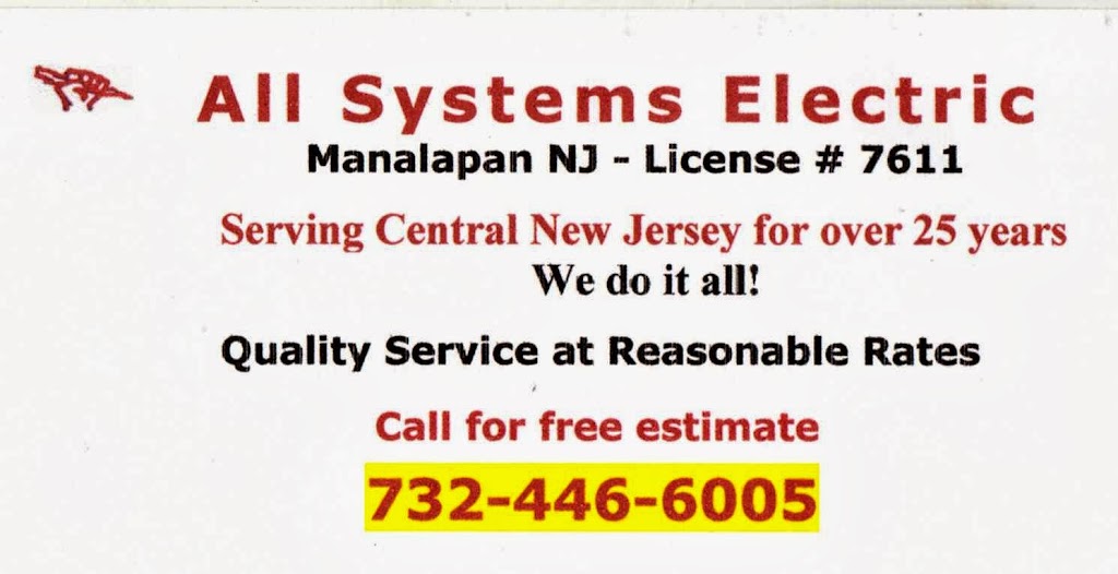 All Systems Electric | 333 Iron Ore Rd, Manalapan Township, NJ 07726 | Phone: (732) 446-6005