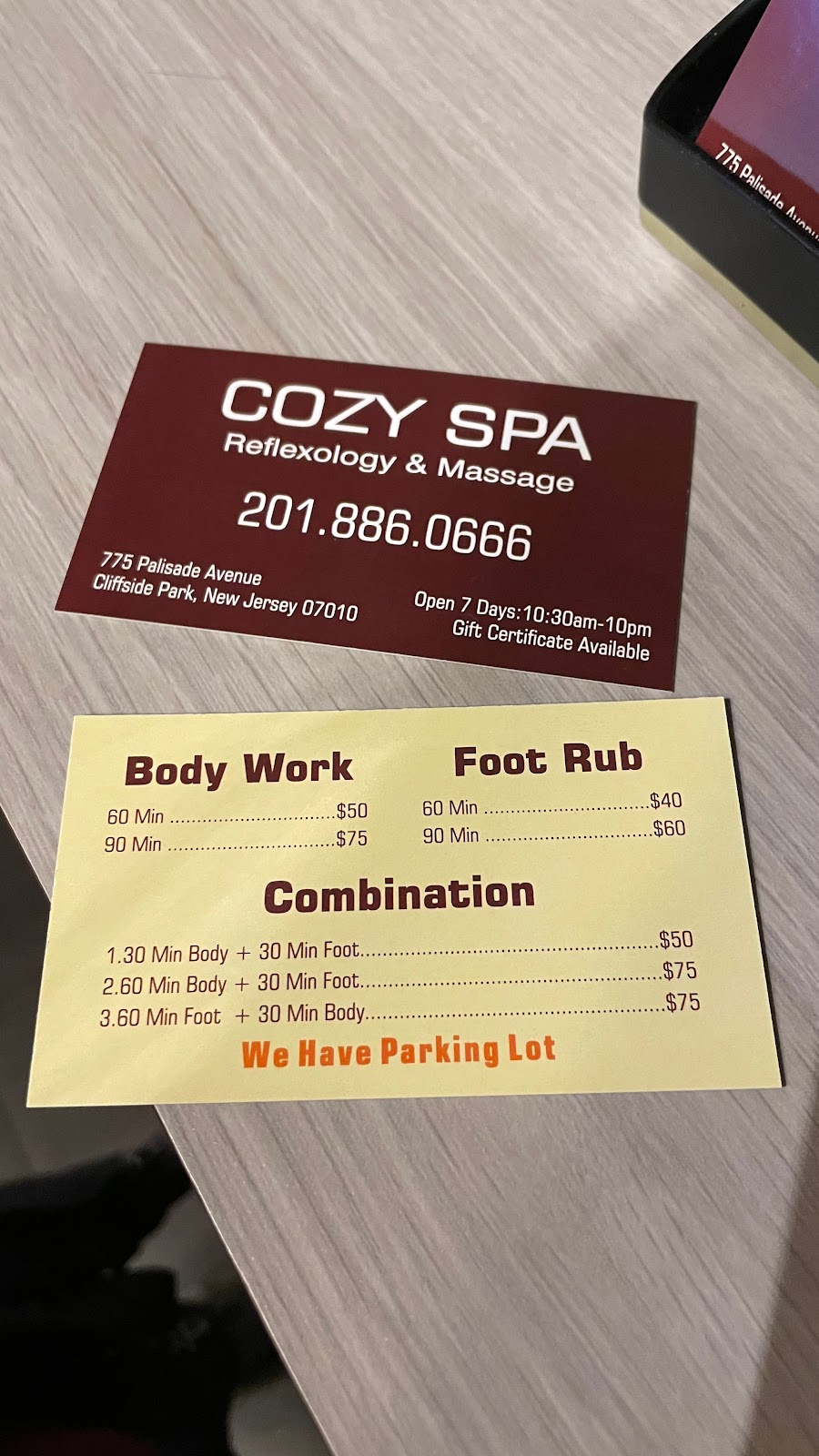 Cozy Foot Spa | 775 Palisade Ave, Cliffside Park, NJ 07010 | Phone: (201) 886-0666