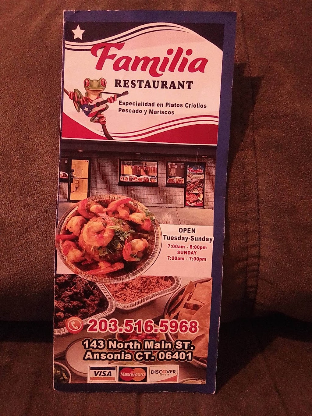 Familia Restaurant | 143 N Main St, Ansonia, CT 06401 | Phone: (203) 516-5968