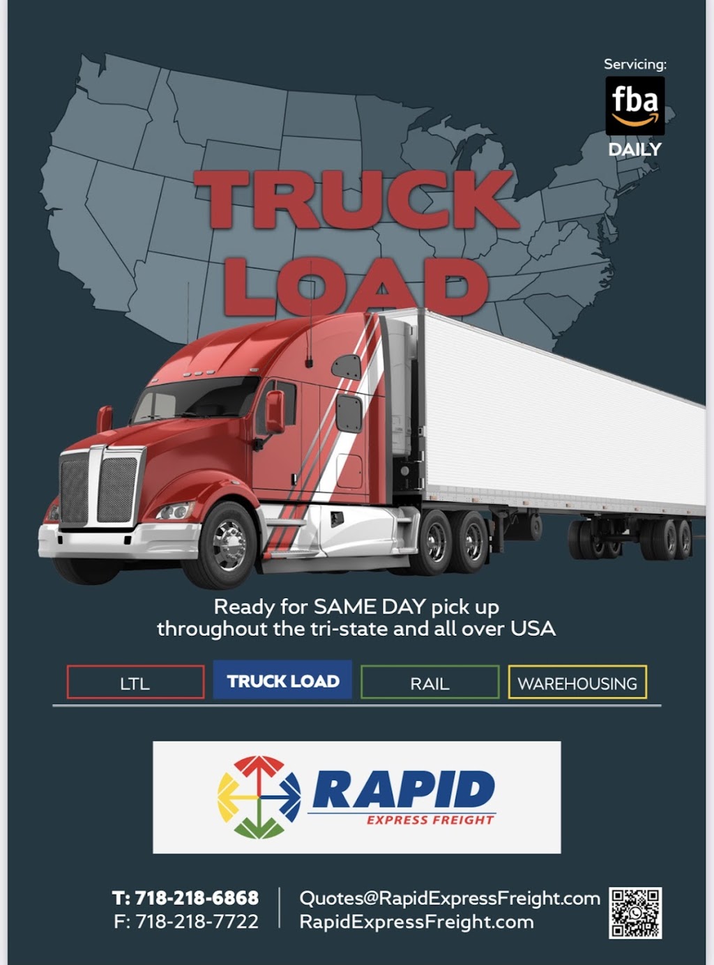 Rapid Express Freight | 663 E Crescent Ave, Ramsey, NJ 07446 | Phone: (718) 218-6868