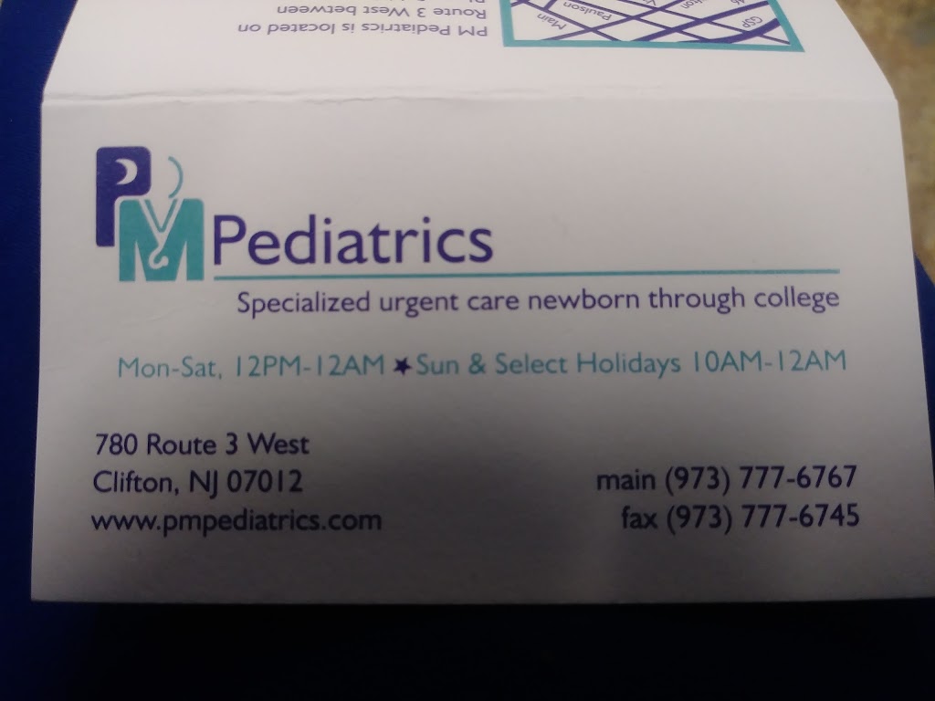 PM Pediatric Urgent Care | 780 NJ-3, Clifton, NJ 07012 | Phone: (973) 777-6767