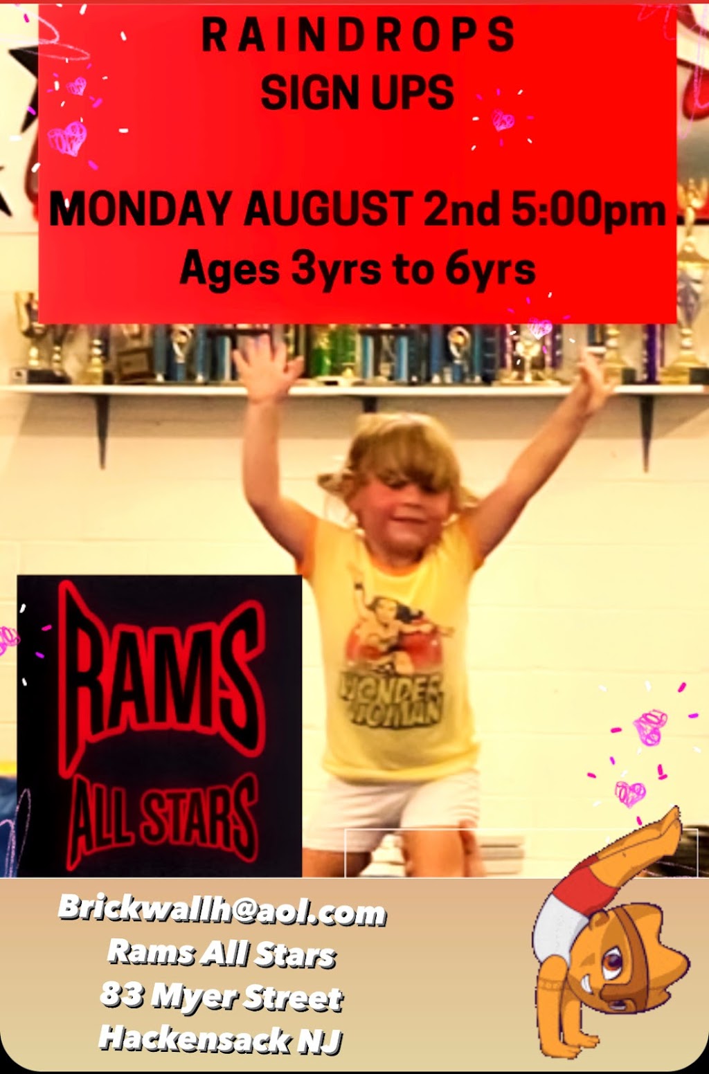 Rams All Star Cheer | 83 Myer St, Hackensack, NJ 07601 | Phone: (201) 880-6768