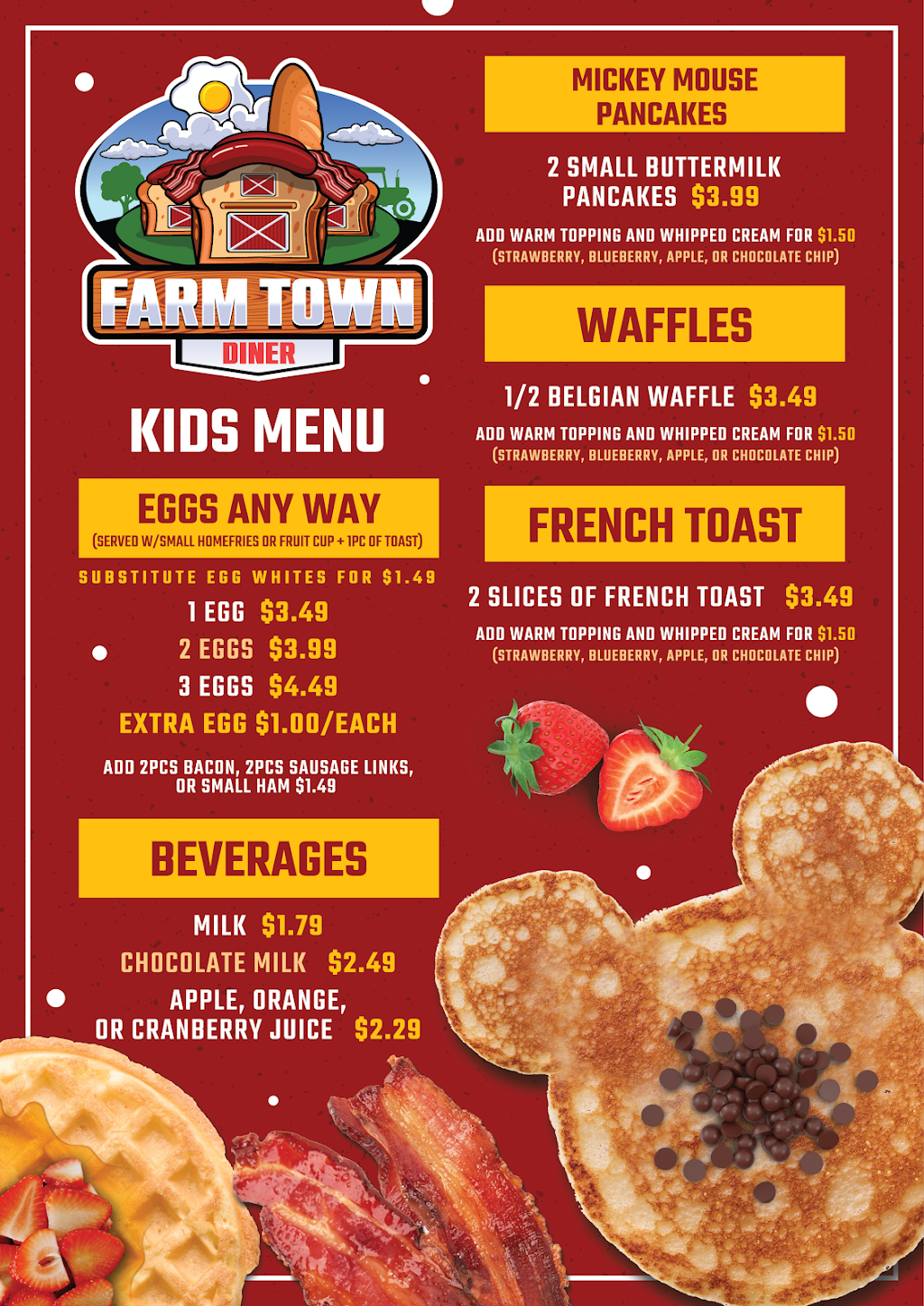 Farmtown Diner Breakfast Restaurant | Bassdale Plaza Shopping Center, 142 N Rd, East Windsor, CT 06088 | Phone: (860) 623-1666