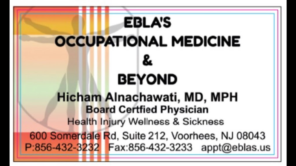 Eblas Occupational | 600 Somerdale Rd STE 212, Voorhees Township, NJ 08043 | Phone: (856) 676-6609