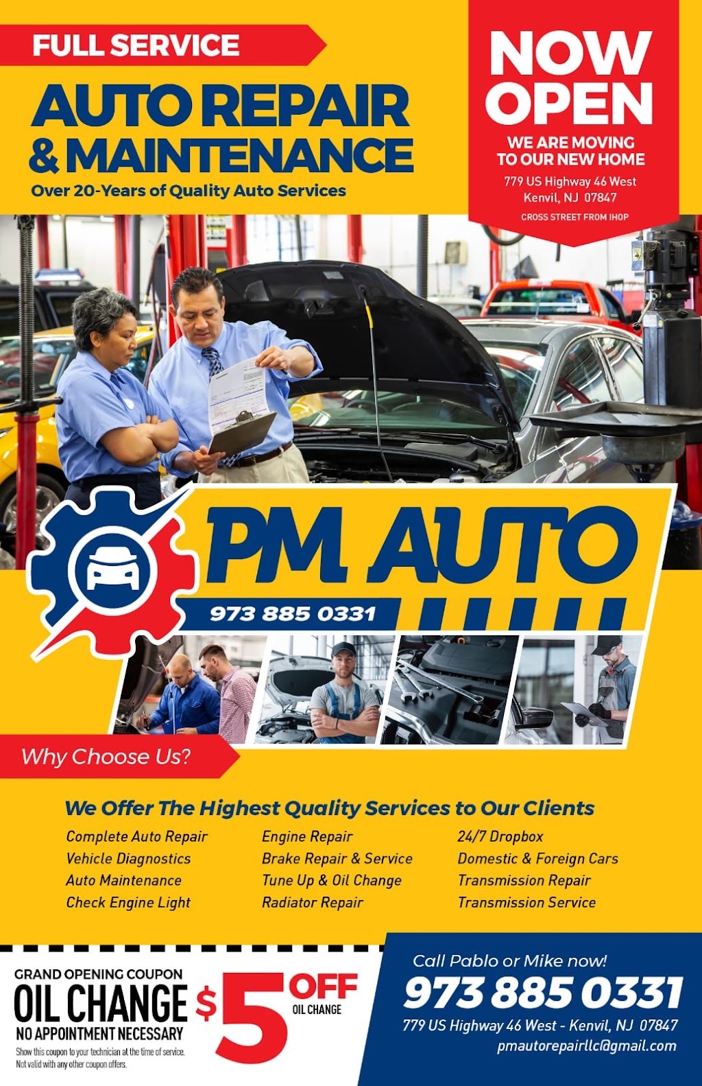 PM Auto Repair | 779 US-46, Kenvil, NJ 07847 | Phone: (973) 885-0331