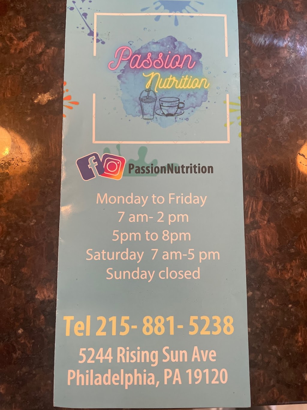 Passion nutrition | 5244 Rising Sun Ave, Philadelphia, PA 19120 | Phone: (215) 881-5238