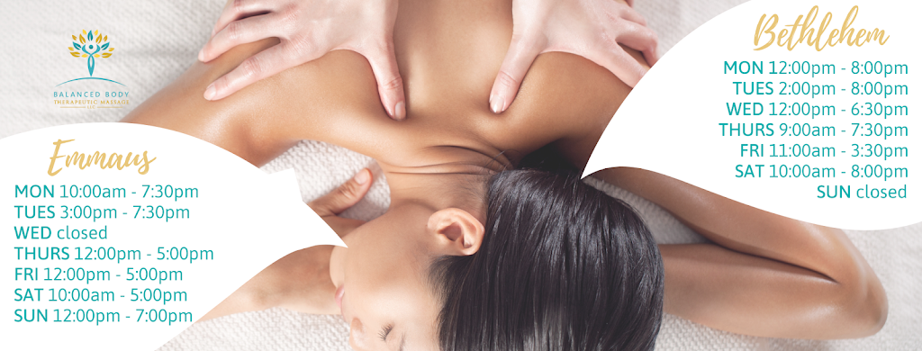 Balanced Body Therapeutic Massage, LLC | 419 State Ave Suite 5, Emmaus, PA 18049 | Phone: (610) 653-7701