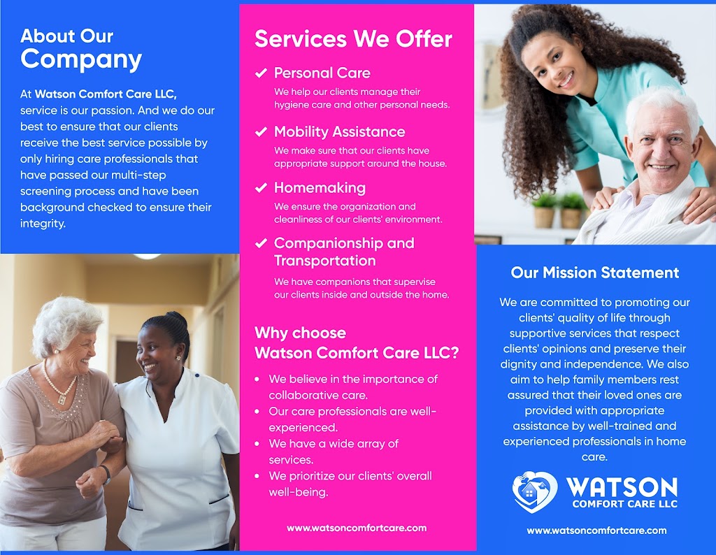 Watson Comfort Care LLC | 1 International Plaza Dr Suite 550, Philadelphia, PA 19113 | Phone: (267) 846-2870