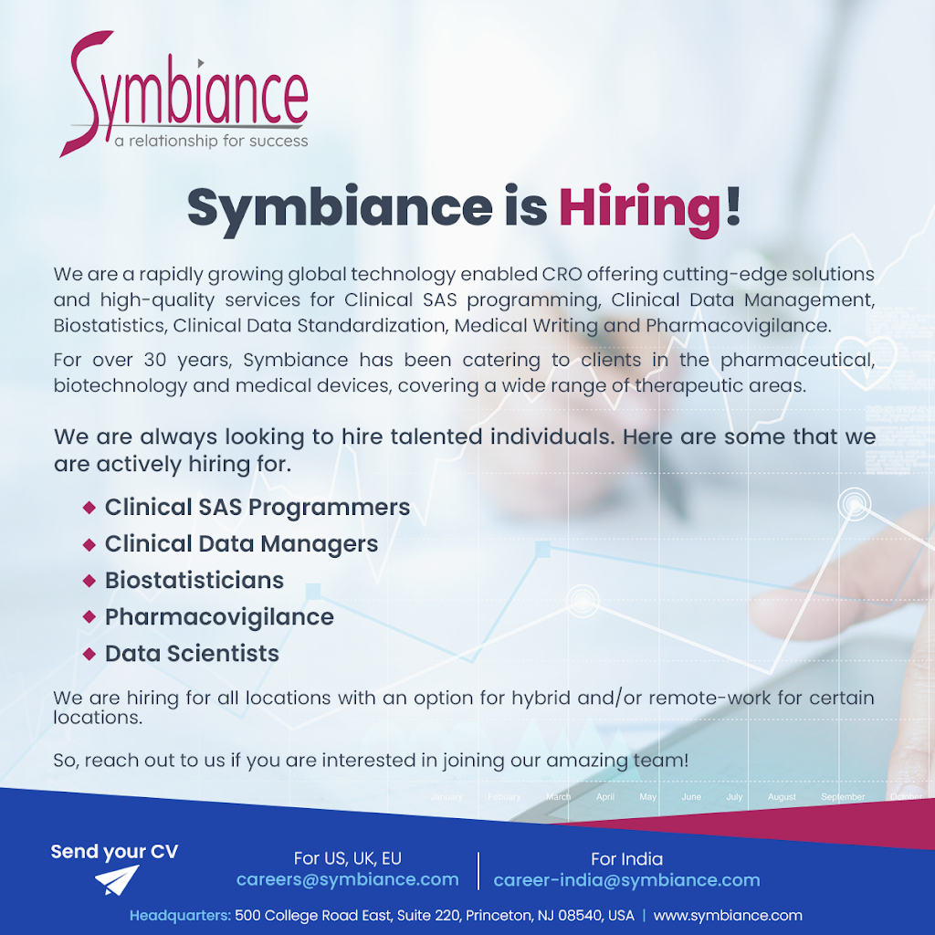 Symbiance Inc | 500 College Rd E Suite 415, Princeton, NJ 08540 | Phone: (609) 243-9050