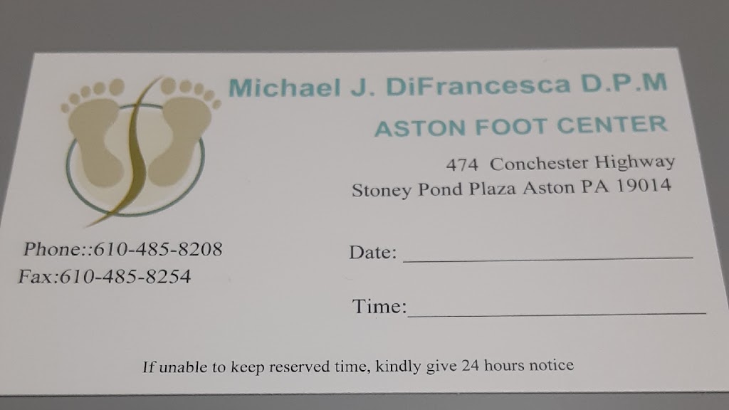 Aston Foot Center | 474 Conchester Hwy, Aston, PA 19014 | Phone: (610) 485-8208