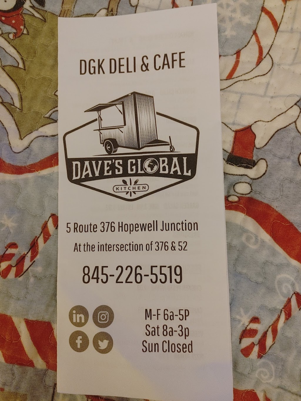 Daves Global Kitchen and Deli | 5 NY-376, Hopewell Junction, NY 12533 | Phone: (845) 226-5519