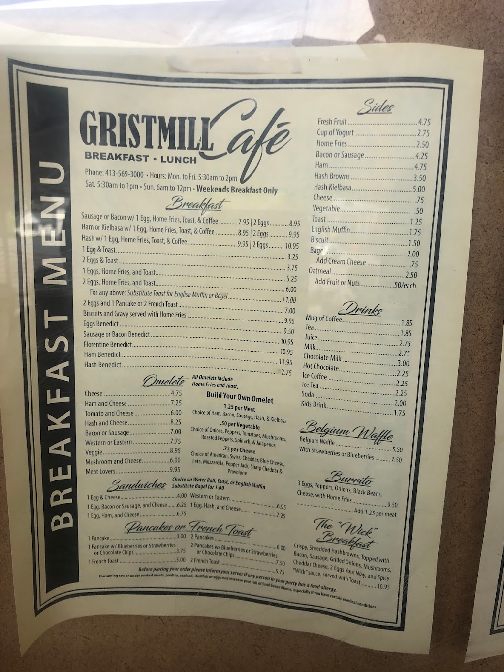 Gristmill Cafe | 610 College Hwy, Southwick, MA 01077 | Phone: (413) 569-3000