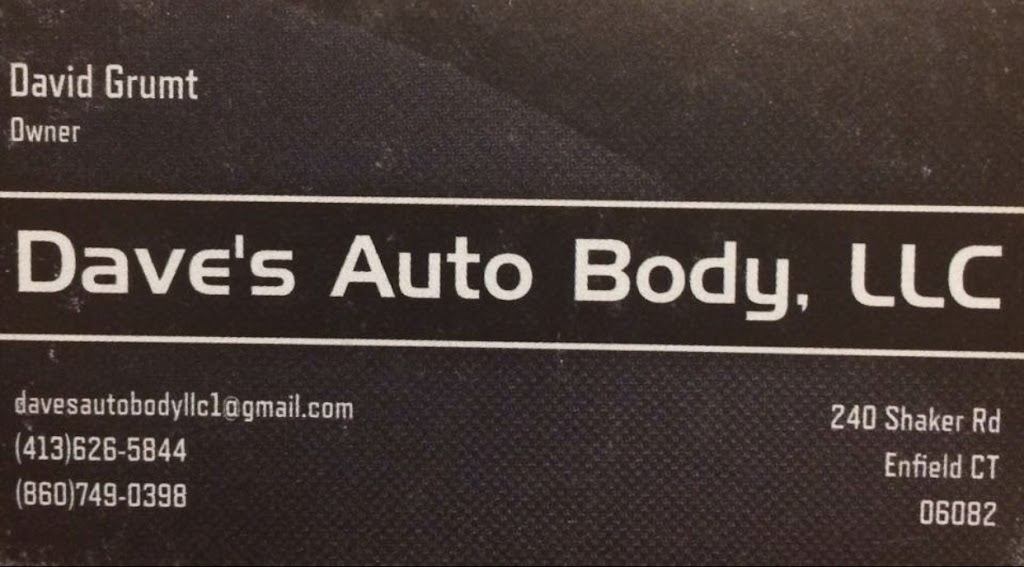 Dave’s Autobody | 240 Shaker Rd, Enfield, CT 06082 | Phone: (860) 749-0398