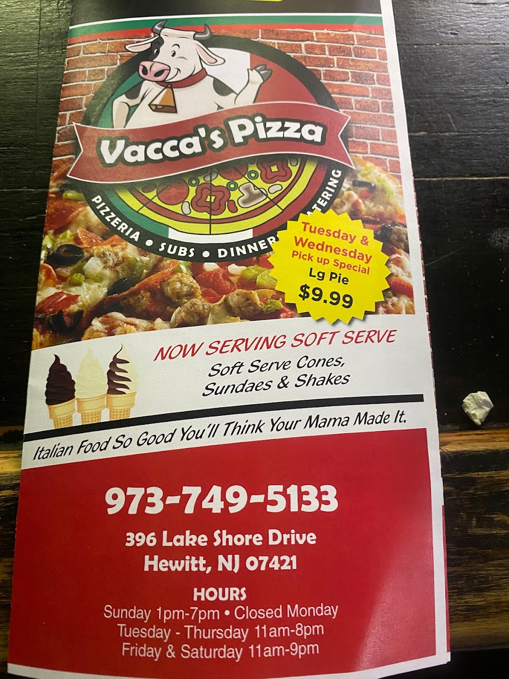 Vaccas Pizza and Deli | 396 N Lake Shore Dr, Hewitt, NJ 07421 | Phone: (973) 749-5133