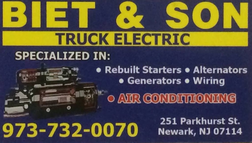 Biet & Son Truck Electric LLC | 251 Parkhurst St, Newark, NJ 07114 | Phone: (862) 755-6418