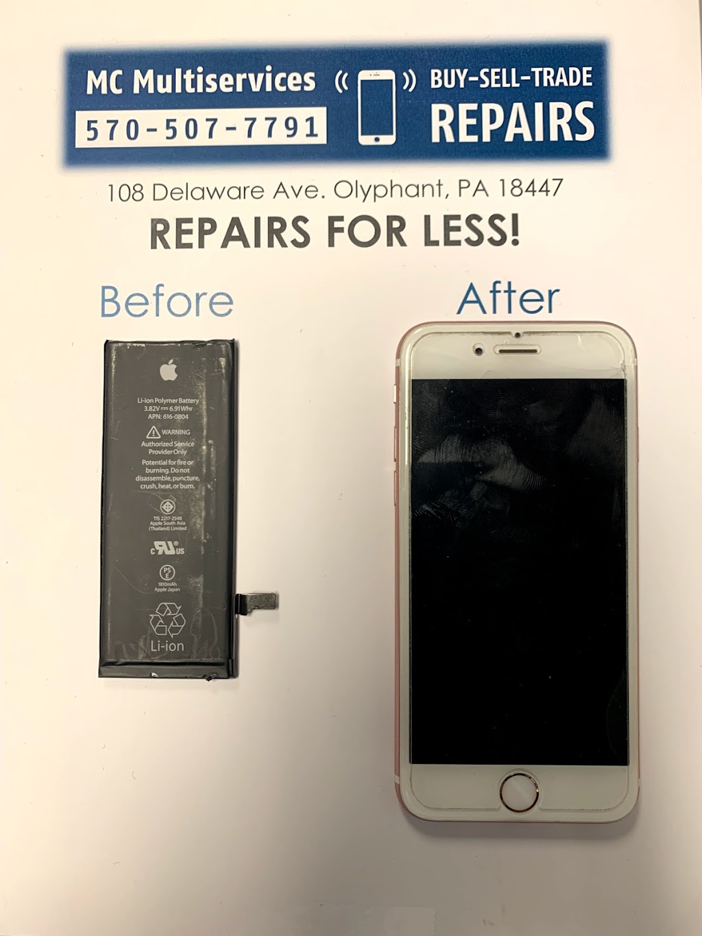 MC Multiservices (iPhone & iPad Repairs) | Northpoint Dr, Olyphant, PA 18447 | Phone: (570) 507-7791